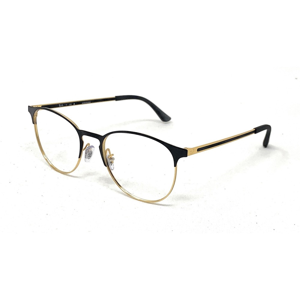 RAY-BAN RB 6375 2890 51-18-145 Black Gold Unisex Rx Eyeglass Frames